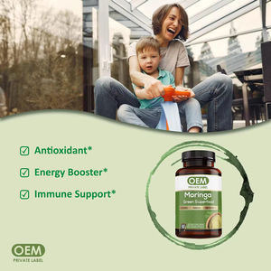 Etiqueta OEM <span class=keywords><strong>Moringa</strong></span> Green Superfood con <span class=keywords><strong>polvo</strong></span> de hoja de <span class=keywords><strong>Moringa</strong></span> orgánica 1000mg Impulsor de energía de apoyo inmunológico - Product Image 5