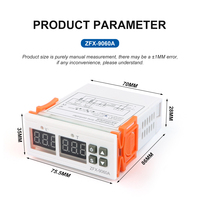 Controlador de Temperatura y Tiempo Digital Inteligente ZFX, 110V 220V, Termostato de Calefacción y Refrigeración, Carcasa de ABS, ZFX-9060A, 6 Meses de Garantía