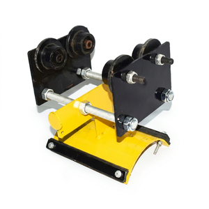 Support de rouleau de câble métallique industriel avec double roulement et fixation par pince réglable - Product Image 1
