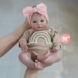 ตุ๊กตาจำลองทารกแขนยาว 18 นิ้ว พร้อมตุ๊กตาเกิดใหม่ เหมาะสำหรับเป็นของขวัญวันหยุดสำหรับเด็ก ขายส่ง - Product Image 6