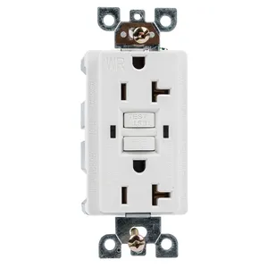 Shanghai Linsky 20A 125V Weather Resistant Industrial Grade GFCI Outlets Decor GFCI Receptacles with LED Indicator