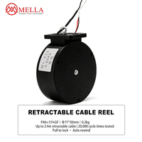 Mella Suspension Rétractable à Câble pour Plafond, Luminaire Suspendu avec Prise CA, Câble SJTW Pré-écrémé, Auto-bloquant, Hauteur Réglable 0,5-1,5M, Charge Maximale 1,5KG