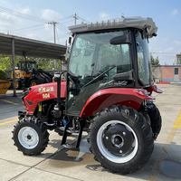 Tracteur agricole diesel 4x4 de 50 CV en promotion avec accessoires de chargeur, certifié CE EPA Euro 5