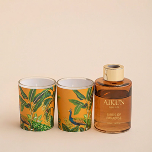 Aikun Custom Jungle Themed Decorative Aroma Bottle Reed Diffuser <b>Candle</b> Sets With Carry Box For Corporate Event Souvenir - Product Image 2