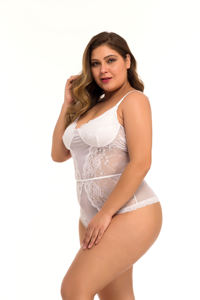Mooie Hete Meid Sexy Ondergoed Voor Vrouwen Plus Size Geweven Kant Transparant Polyester Kleding Stevig Controleniveau - Product Image 4