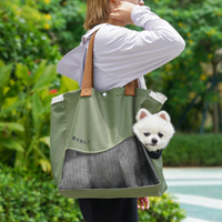Sac de transport élégant pour petits chiens et chats, sac à bandoulière portable pour chat avec sangle confortable
