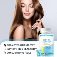 Complément alimentaire OLLI Private Label 12000mcg Biotine Collagène en gommes pour la croissance des cheveux et le soutien des ongles