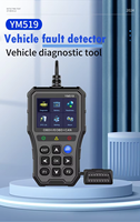 Venta caliente YM519 2,8 pulgadas automotriz OBDII escáner herramienta de diagnóstico de coche de plástico con lecturas de potencia de batería detecta códigos de falla de coche
