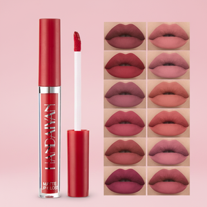Vente en gros de rouge à lèvres liquide, 12 couleurs, haute pigmentation, imperméable, longue tenue, non collant, fini mat velours - Product Image 1
