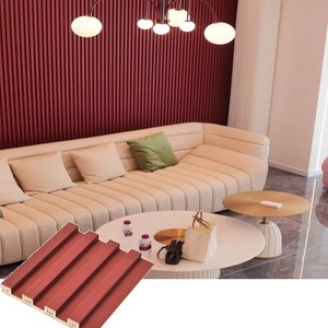 Panneau mural cannelé <span class=keywords><strong>3D</strong></span> en bambou et fibre de bois, moderne, imperméable, pour extérieur/commercial/cuisine/salle de sport/hôtel/salon, adapté aux enfants - Product Image 6