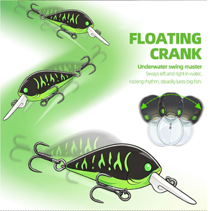 เหยื่อปลอมแบบ Crankbait ขนาดเล็ก 3.5 ซม. น้ำหนัก 4.2 กรัม รุ่น Jerk Crank Wobblers สำหรับตก<span class=keywords><strong>ปลา</strong></span>แบส แบบลอยน้ำ - Product Image 3