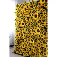 Dinding Bunga Buatan Sunbliss Blooms - Edisi Ladang Bunga Matahari Kuning yang Bercahaya