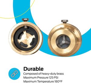 TMOK 3/4 FHT 3/4 MHT真鍮ホースBibbコネクタ,滑らかな表面逆流防止効果真空ブレーカーフィッティング - Product Image 3