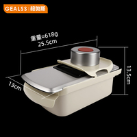 Pemotong Sayur Multifungsi 9-in-1 Manual Buatan Khusus, Parutan Kentang, Pengiris Mandolin Dapur, Bahan Stainless Steel