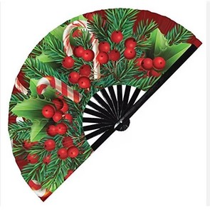 Abanico de Bambú de Poliéster Satinado de 33 cm con Logotipo Personalizado, Diseño de Amor Pintado, Arcoíris, Orgullo Gay - Product Image 4