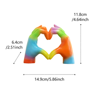Coeur <span class=keywords><strong>arc</strong></span>-<span class=keywords><strong>en</strong></span>-<span class=keywords><strong>ciel</strong></span> personnalisé de style nordique ornement de main Figurine coeur <span class=keywords><strong>arc</strong></span>-<span class=keywords><strong>en</strong></span>-<span class=keywords><strong>ciel</strong></span> <span class=keywords><strong>en</strong></span> résine pour la décoration de la maison - Product Image 5