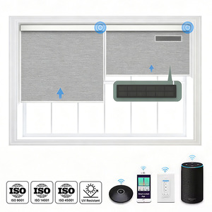 Tende a Rullo Motorizzate SmartWings 100% Oscuranti con Protezione UV, Compatibili con Homekit/<span class=keywords><strong>Alexa</strong></span>/Z-Wave, Tende Intelligenti Senza Fili con Telecomando - Product Image 1