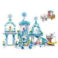 COGO-Blocs de construction combinés pour le bricolage, jouets princesse, château de glace