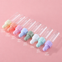 Vente en gros de mini flacons compte-gouttes en verre vides de 1 ml, 2 ml, 3 ml, 5 ml, avec bouchon couleur macaron pastel