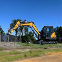 XE80U Excavatrice sur chenilles compacte à queue courte de 9,5 tonnes, garantie 1 an, pour travaux municipaux, aménagement paysager, construction, utilisation agricole, haute efficacité