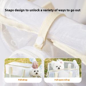 Kore tarzı büyük kapasiteli tuval evcil hayvan taşıyıcı ilkbahar yaz nefes açık katlanabilir köpek kedi çantası moda çanta evcil - Product Image 4
