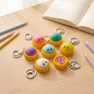 Promotional Cute Mini Squishy Stress Relief Toy Dumpling Keychain Accessories for <b>Backpack</b> Decor - Product Image 1