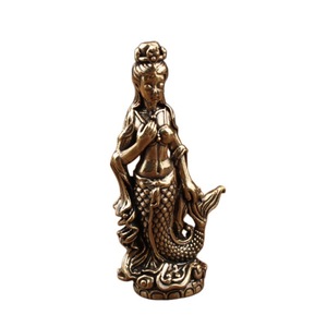 Adorno de Sirena Princesa de Latón, 2 Piezas, Decoración Vintage para el Hogar, Decoración para Sala de Estar - Product Image 5