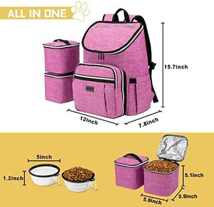 Free sample <b>Dog</b> Travel Bag, Weekend <b>Dog</b> Travel Accessories for Camping, Pet Travel Bags with 2 <b>Collapsible</b> <b>Dog</b> <b>Bowls</b> - Product Image 5