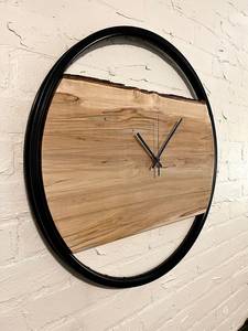 Wooden Wall <b>Clock</b> Vintage Round Wood - Product Image 2