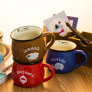 Zogifts Tazza <span class=keywords><strong>da</strong></span> Viaggio in Ceramica Vintage Creativa, Tazza per Caffè e Acqua con Logo Personalizzato, Economica Tazza per <span class=keywords><strong>Colazione</strong></span>, Latte e Tè - Product Image 3