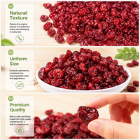 OEM Bulk Gedroogde Cranberries Rijpe Zoete Zachte Natuurlijke Snack Zonder Kunststoffen Gezonde Bak Ingrediënt 10kg Gebakken
