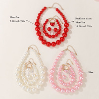 Ensemble de bijoux de perle en plastique Wholesale Custom 2025 Blast Lady boutique Eco Wedding Jewelry Jewelry set