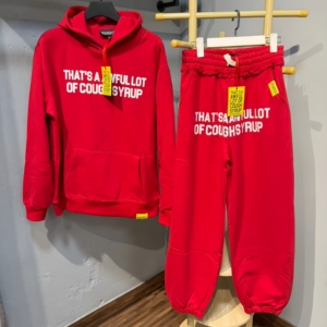 Sudadera con capucha para hombre de marca de diseñador al por mayor con estampado de letras y diseño 'THAT'S AWFUL LOT OF COUGH SYRUP', estilo streetwear - Product Image 2
