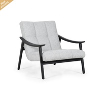 Sillón de Salón con Estructura de Madera Maciza Escandinava, Cómodo y Elegante, Venta al Por Mayor de Fábrica
