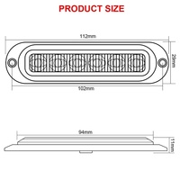 Feu latéral de camion HY-6 Black Hawk Series E8 à 6 LED avec lentille, 12-24V, pour remorque, compatible OLIVER 3W MK-023