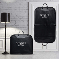 Usine hommes costume cache-poussière sac noir étanche suspendu en cuir PU sacs de vêtement pour manteau vêtements stockage