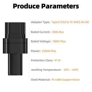 อะแดปเตอร์ชาร์จรถยนต์ไฟฟ้า Feyree รุ่น CCS2 เป็น NACS DC พร้อมอะแดปเตอร์ Type 2 เป็น NACS AC สำหรับเครื่องชาร์จรถยนต์ไฟฟ้า Tesla และสถานีชาร์จรถยนต์ไฟฟ้าเชิงพาณิชย์ - Product Image 3