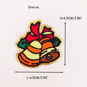 Cổ Giáng Sinh Sắt Trên Thêu Đính Dễ Thương Tự Làm Trang Trí Cho Quần Áo Túi Ma Thuật Lâu Đài Santa Kỳ Nghỉ Ngọt Ngào Vá - Product Image 3