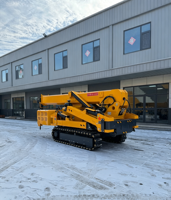 Grue araignée sur chenilles de haute qualité, 10 tonnes, bras télescopique rotatif à 360 degrés, équipée d'un panier suspendu