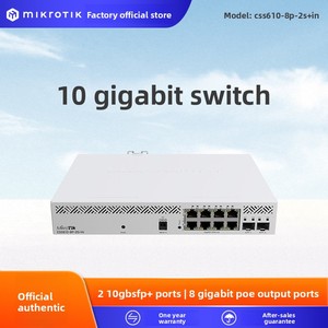 En Stock MikroTik CSS610-8P-2S+IN Switch PoE de 10Gbps, 8 Puertos Eléctricos, 2 Puertos Ópticos de 10G, Compatible con IEEE 802.3, Hecho en China CSS610- - Product Image 1