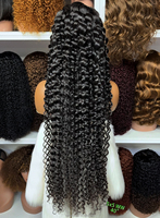 Perruque 5x5 en dentelle HD suisse, cheveux humains vierges malaisiens non traités Remy, bouclés profonds, ondulés, sans colle, nœuds blanchis, couleur naturelle