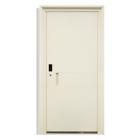 Porte d'entrée moderne de haute qualité en alliage d'aluminium avec serrure intelligente pour usage extérieur dans les villas et les hôtels