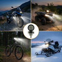 Phare auxiliaire LED 1 pouce 5W 850LM IP68 homologué E-mark pour moto, VTT, UTV, RZR, Sportsman, motoneige, jet ski, VTT 12V 24V Spot