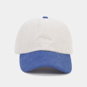 Hot Selling Wholesale Two-Tone <b>Corduroy</b> Baseball <b>Cap</b> Six-Panel StrapBack Available in 8 Colors for Sports Fishing Promotions - Product Image 5