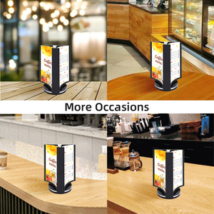 3 mặt nhựa xoay hiển thị <span class=keywords><strong>menu</strong></span> đứng tờ rơi hiển thị dấu hiệu chủ K-217 - Product Image 6