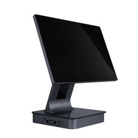 HONGWEN HW-4S Prix d'usine Caisse enregistreuse POS tout-en-un en alliage d'aluminium 15,6 pouces Système tactile Intel I5 8+128 Go Gris