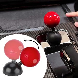 Manette de démarrage à un bouton pour voiture, poignée à boule rouge, support à ventouse, panneau d'instrument en métal, accessoire automobile universel - Product Image 3