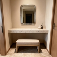 Dalles de terrazzo artificiel modernes grand format résistantes à l'usure pour projets d'appartements, d'hôtels et d'escaliers