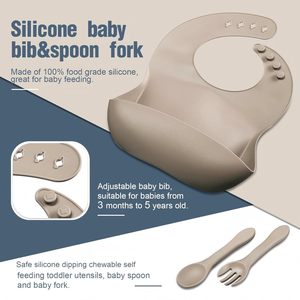 Juego de Alimentación de Silicona para Bebés, Libre de BPA, 5 Piezas, Cuchara para Comer, Platos para Niños Pequeños, Tazón, Juego de Alimentación para Bebés - Product Image 3