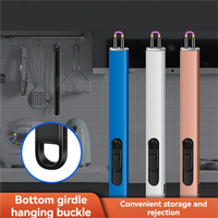 Briquet à impulsion sans flamme et coupe-vent avec verrou de sécurité, rechargeable par USB, sans butane, pour bougies et cuisinières à gaz – Coffret cadeau
